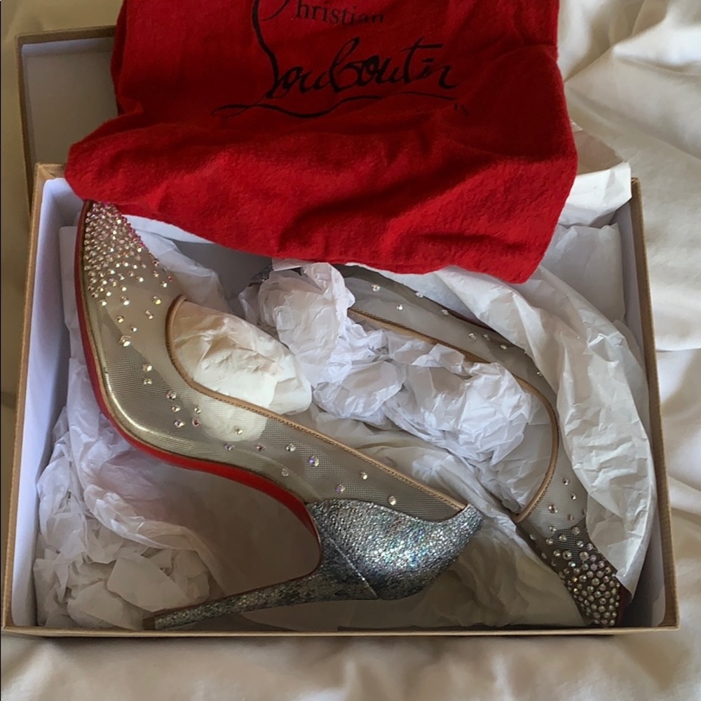 Christian Louboutin Strass Follies Glitter Pumps - Picture 5 of 8